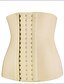 cheap Corsets &amp; Shapewear-Corset Women&#039;s Black Beige Spandex Cotton Plus Size Underbust Corset Hook &amp; Eye Solid Colored