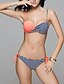 preiswerte Bikinis und Bademode-Damen Push-Up Muster Halter Rosa Orange Dunkelblau Bikinis Bademode Badeanzug S M L Rosa