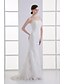 cheap Wedding Dresses-Mermaid / Trumpet Strapless Sweep / Brush Train Lace Made-To-Measure Wedding Dresses with Lace by
