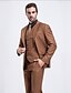 cheap Suits-Men&#039;s Party Evening Suits 3 pcs Notch Tailored Fit Single Breasted One-button Straight Flapped Solid Colored Serge