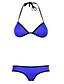 cheap Women&#039;s Swimwear &amp; Bikinis-Women&#039;s Solid Halter Neck Fuchsia Pink Orange Bikini Swimwear Swimsuit Fuchsia