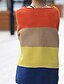 cheap Sweaters-Women&#039;s Color Block Long Sleeve Loose Long Pullover Spring / Fall / Winter Cotton Orange / Gray One-Size