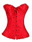 abordables Lingerie sexy-Crochet Grande Taille / Corset - Jacquard Femme Brun claire Rouge Rouge foncé S M L / Sexy