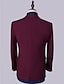 お買い得  スーツ-バーガンディー 男性用 バレンタイン スーツ スリムフィット シングルブレスト 一つボタン 2022