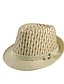 abordables Accessoires Homme-Homme Rétro Chapeau de Paille / Chapeau de soleil Couleur Pleine / Beige / Chapeau &amp; Bonnet