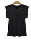 preiswerte T-Shirts für Damen-Damen Solide - Street Schick Baumwolle T-shirt Spitze