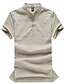 cheap Men&#039;s Polos-Men&#039;s Casual Linen Polo - Solid Colored Army Green / Short Sleeve / Summer