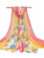 baratos Echarpes Coloridas de Chiffon-Mulheres Festa Férias Chiffon, Retângular - Estampado