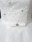 levne Svatební šaty-Zásnuby Otevřená záda Formální Svatební šaty Na zem Plesové šaty Bez ramínek Srdcový výstřih Satén S Šerpa / Stuha Korálky 2023 Léto Svatební šaty