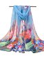 cheap Chiffon Scarves-Women&#039;s Party / Holiday Chiffon Rectangle Scarf Print / Summer / Multi-color / All Seasons