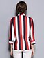 cheap Women&#039;s Blouses &amp; Shirts-Women&#039;s Work Casual Summer Shirt,Striped Crew Neck Long Sleeves Silk Thin
