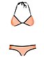halpa Bikinit ja uima-asut-Naisten Yksivärinen Niskalenkki Fuksia Pinkki Oranssi Bikini Uima-asut Uimapuku Fuksia