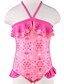 cheap Swimwear-Cute One Piece Girls Baby Tankini Halter Swimsuit Bikini Swimwear 1-7Y Kids Floral Swimming Costume Beachwear
