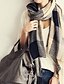 cheap Women&#039;s Scarves-Women&#039;s Casual Rectangle - Patchwork / Cute / Black / Fall / Winter / Scarf