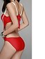 preiswerte Bikinis und Bademode-Damen solide Halter Weiß Schwarz Rot Bikinis Einteiler Bademode Badeanzug S M L Weiß