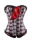 preiswerte Korsetts-Women&#039;s Hook &amp; Eye Plus Size / Underbust Corset / Overbust Corset - Check Red S M L