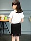 abordables Ensembles pour filles-Fille 3D Mosaïque Ensemble de Vêtements Manches courtes Eté Dentelle Habillement Coton Soirée