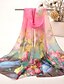 cheap Chiffon Scarves-Women&#039;s Party / Holiday Chiffon Rectangle Scarf Print / Summer / Multi-color / All Seasons
