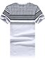 abordables T-shirts &amp; Débardeurs Homme-Tee-Shirt Pour des hommes A Motifs Décontracté / Sport Manches Courtes Polyester Blanc