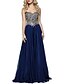 cheap Special Occasion Dresses-A-Line Sweetheart Neckline Floor Length Chiffon Dress with Beading / Appliques / Lace by LAN TING Express