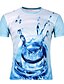 voordelige Heren T-shirts &amp; tanktops-Heren Print T-shirt - Katoen Dagelijks Sport Blauw / Korte mouw