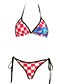 preiswerte Bikinis und Bademode-Damen Sport Halter Rot Bikinis Bademode Badeanzug - Druck Rot
