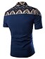 abordables chemises de smoking pour hommes-Homme Chemise Col Classique Noir Bleu marine Beige Manches Courtes Grande Taille du quotidien Imprimer Hauts / Eté / Eté