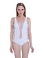 cheap Women&#039;s Swimwear &amp; Bikinis-Women&#039;s Halter One-piece,Solid Polyester White / Black