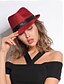 זול כובעים לנשים-אפור אדום קאמל כובע פאדורה אחיד קש בגדי ריקוד נשים / חמוד / שחור / כובעים