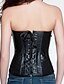 abordables Corsets-Zip Corset - Couleur Pleine Femme Polyuréthane Noir S M L