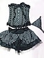abordables Corsets et lingerie sculptante-Lacet Grande Taille / Serre Taille / Corset - Points Polka Femme Blanche Noir S M L / Robes Corset / Ensemble Corset