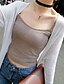 cheap Women&#039;s Sweaters-Women&#039;s Solid Beige / Gray / Green Vest,Street chic Sleeveless