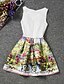 זול שמלות-בנות &#039; ללא שרוולים דפוס גרפיקה מודפסת תלת מימדית שמלות פרחוני פוליאסטר שמלה קיץ