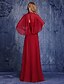 abordables Robes pour mère de la mariée-Trapèze Coeur Longueur Sol Mousseline de soie Robe de Mère de Mariée  avec Ceinture / Ruban par LAN TING BRIDE®