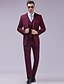cheap Suits-Burgundy Men&#039;s Valentine&#039;s Day Suits Slim Fit Single Breasted One-button 2022