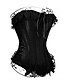 זול מחוכים ומחטבים-בגדי ריקוד נשים קשירת רצועות בד מידה גדולה / מחוך מתחת לחזה / מחוך מעל החזה - אחיד שחור