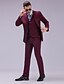 cheap Suits-Burgundy Men&#039;s Valentine&#039;s Day Suits Slim Fit Single Breasted One-button 2022