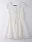 preiswerte Kleider-Mädchen Kleid Druck Baumwolle Sommer Weiß