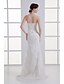 cheap Wedding Dresses-Mermaid / Trumpet Strapless Sweep / Brush Train Lace Made-To-Measure Wedding Dresses with Lace by