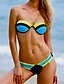 abordables Maillots de Bain Femme &amp; Bikinis-Femme Push-Up Bandeau Bikinis Couleur Pleine Push Up Sport,Nylon Spandex Couleur Pleine