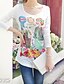 baratos Blusas e Camisas de mulher-rosa Doll® Feminino Decote Redondo Manga Comprida Camisa Branco-X14CTS221