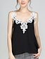 cheap Tank Tops &amp; Camis-Women&#039;s Patchwork Lace Backless Tank Top Street chic Going out Strap White / Black
