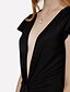 cheap Women&#039;s Dresses-Women&#039;s Bodycon Dress - Solid Colored, Cut Out Ruched Mini Deep V