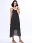 cheap Maxi Dresses-Women&#039;s Loose Sleeveless Polka Dot Backless Summer Strap Boho Beach Black / Maxi