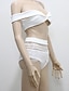 cheap Women&#039;s Swimwear &amp; Bikinis-Women&#039;s Solid Bikini Swimsuit Bandeau Swimwear Bathing Suits White