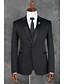 お買い得  スーツ-ブラック 男性用 スーツ ソリッド テイラーフィット シングルブレスト 一つボタン 2022