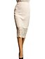 cheap Women&#039;s Skirts-Women&#039;s Lace Solid Slim Over Hip Split Hollow Out Lace Hook High Rise Skirts,Sexy Midi
