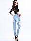 voordelige Damesbroeken-Dames Katoen Skinny / Jeans Broek - Kant, Effen / Kant