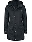 abordables Doudounes &amp; Parkas Femme-Manteau Rembourré Femme,Longue Vintage Décontracté / Quotidien Couleur Pleine-Laine Coton Polyester Coton Laine Manches Longues Noir