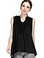 ieftine Bluze &amp; Cămăși Damă-Pentru femei În V - Mărime Plus Size Bluză Șic Stradă - Peteci Dantelă Negru / Vară